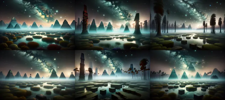 (otherworldly, otherworldly atmosphere, otherworldly appearance), highly insanely detailed, masterpiece, top quality, best quality, highres, 4k, 8k, RAW photo, ((ancient egyptian theme:1.2)), 
Celestial Mistwood Flats, 
<lora:Celestial_Mistwood_Flats:0.8>, (fantasy world)