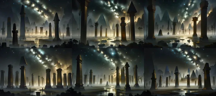 (otherworldly, otherworldly atmosphere, otherworldly appearance), highly insanely detailed, masterpiece, top quality, best quality, highres, 4k, 8k, RAW photo, ((ancient egyptian theme:1.2)), 
Celestial Mistwood Flats, 
<lora:Celestial_Mistwood_Flats:0.8>, (fantasy world)