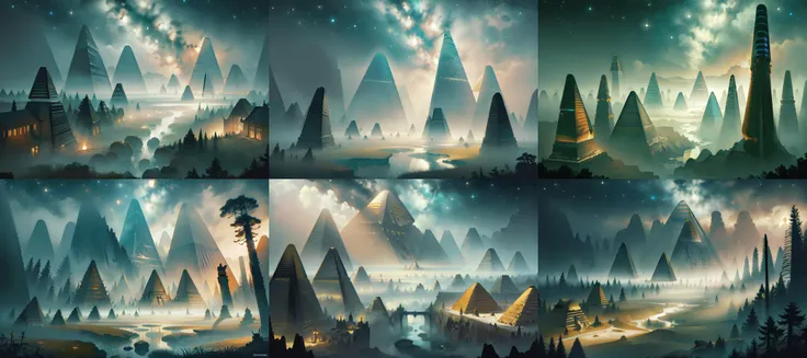 (otherworldly, otherworldly atmosphere, otherworldly appearance), highly insanely detailed, masterpiece, top quality, best quality, highres, 4k, 8k, RAW photo, ((ancient egyptian theme:1.2)), 
Celestial Mistwood Flats, 
<lora:Celestial_Mistwood_Flats:0.8>, (fantasy world)