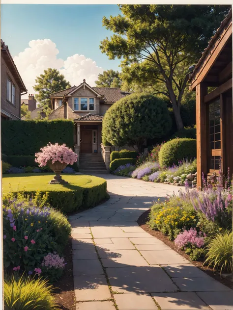 Scraperboard Art, delicate, "Silent footfalls in the garden of possibilities, where dreams take root, and miracles blossom into reality.", it is very Mystical and 1950S Suburbia, BW, Ed Mell, Autochrome, Beautifully Lit, sfumato, handsome, holy, enhanced quality, winning, fine polished, complex, magnificent