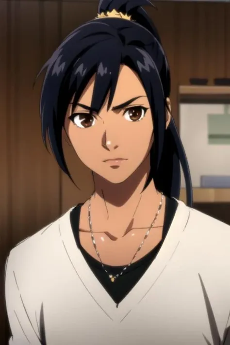 masterpiece, best quality, sketch, 1boy, solo, male focus, looking at viewer, upper body, depth of field, , , <lora:arata_kangatari:0.76>, arata_kangatari, arata_kangatari, black hair, brown eyes, ponytail, , grimdark,