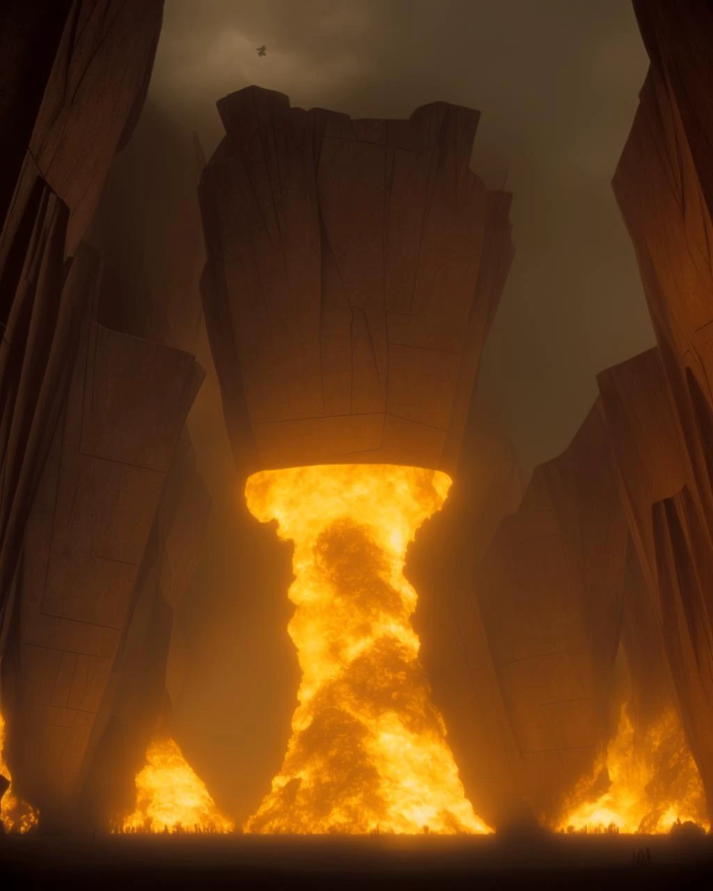 a fire is burning in a dark room , Cedric Seaut (Keos Masons), a detailed matte painting, antipodeans