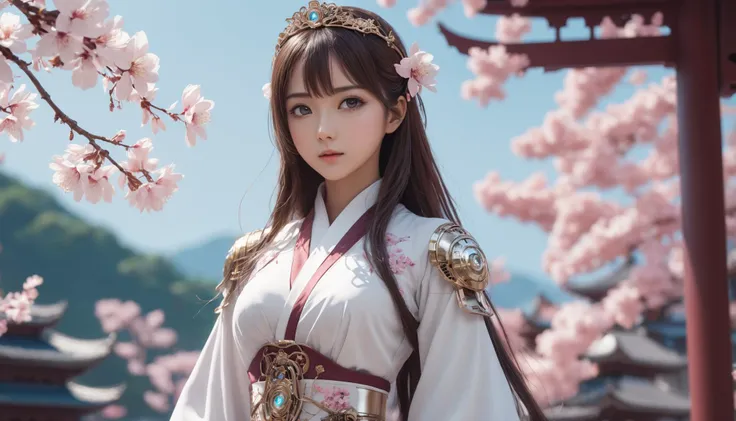 1girl , <lora:futaba_xl-000006:0.5>, sakura_futaba, standing[::9] ,<lora:SexyUnderwearHanfu_v03:0.4:TT>hanfu, see-through , beautiful scenery, floating castle,  <lora:Cinematic Hollywood Film:0.5>, Cinematic Hollywood Film, Cinematic Hollywood Film style,    1mecha, best quality, biomechanical, complex robot, hyper realistic, (hyper detailed:1.25), intricate, (insane fine details:1.1), Extremely sharp lines, scifi aesthetic, a masterpiece <lora:wowifierXL:0.5>  by mooncryptowow, complex robot,, very thin waist,  <lora:SDXL_MassiveCowsLoRA_v1:0.1> breasts, cleavage, slim body,, (8k, masterpiece, best quality, ultra-detailed),  (an extremely delicate and beautiful)kawaii, cute, very big eyes, Aesthetic Anime Eyes, small face,  large breasts, cinematic lighting, , Intricate, High Detail, Sharp focus, dramatic,   masterpiece, best quality, ultra-detailed,