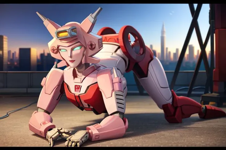 (picture-perfect, pixel-perfect, detail-perfect, overtweaked-anatomy-perfect, cinematic-accurate, overtweaked-anatomy-accurate, overtweaked-lighting-accurate, intricate-details-accurate, masterpiece-accurate, tweaked-details-perfect, tweaked-details-accurate, extreme overtweaked-details, extreme overtweaked-intricate-details, overtweaked-detail-overload, age-appearance-appropriate-anatomy, overtweaked-detailed surroundings, overtweaked-detailed background) (official style, official-style-accurate, official-cartoon-style, cartoon-style-accurate)  (<lora:elita-1 trigger:1>elita-1, metal-skin, shiny metal-skin like freshly polished, robot, mecha, glowing eyes, no_humans, autobot, female facial features) (futuristic city in background) <lora:doggystyle, all fours,  sex from behind, facing viewer:0.2>doggystyle, all fours,  sex from behind, facing viewer, 1elita-1, 1boy