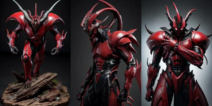 highly insanely detailed, masterpiece, top quality, best quality, highres, 4k, 8k, RAW photo, Androgynous,
xenomorph hive,
monster knight,
metal gloves,
gauntlets,
black and red knight's armor,
long claws with blade,
horror,
<lora:Guyver_v15:0.7>