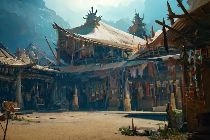 (otherworldly, otherworldly atmosphere, otherworldly appearance), highly insanely detailed, masterpiece, top quality, best quality, highres, 4k, 8k, RAW photo, ((ancient egyptian theme:1.2)), (mystical theme), mystical gatmosphere, arcane sanctuaries, otherwordly aura, (long_hair, long hair, random colors hair, glowing hair, hair over one eye, long messy hair), (eyelashes, eyeliner, eyeshadow, eyelashes, long eyelashes), collar, earrings, jewelry, necklace, armlet, tentacle, (underwater), nsfw, Homestay, Resort, Guest House, building, structure, still life, swirling energy, action pose, drunk, closed eyes, abandoned building, shopping mall, overgrown with vegetation, [volumetric fog], cinematic lighting, colorful, perfect anatomy, professional light, cinematic lighting, fashion photography, ambient lighting, <lora:detail_slider_v4:3>, OverallDetail, a primitive village, huts, savi, <lora:SavageVillage-10:1>, epiCPhoto, (fantasy world)