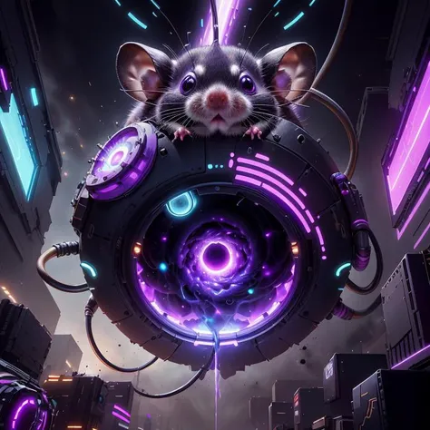 <lora:UltraBlackholeTech-20:0.8>,ulblackholetech , ,scifi, excessive energy,
(purple hamster:1.1),