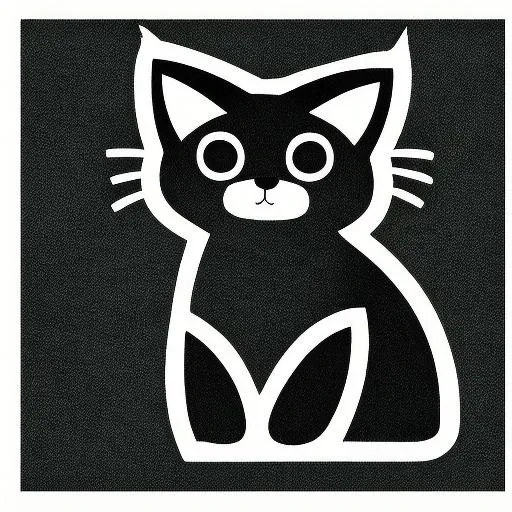 monochrome, simple background, parody, cat <lora:diagonal_line_inventory:0.5>
