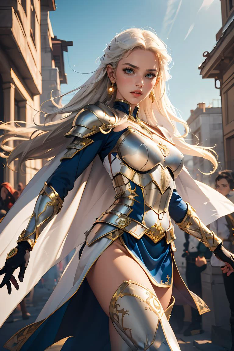 (masterpiece, best quality), 1girl,      <lora:selphina-fe-richy-v1:0.8> selphina, earrings, shoulder armor, gloves, long sleeves, breast plate, brooch, white cape, thigh boots