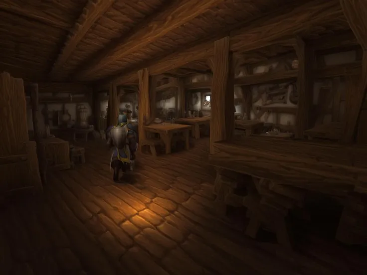 paladin in an inn <lora:World_of_LoRAcraft_XL_-_El_Wynn_Forest_Edition:1.4>