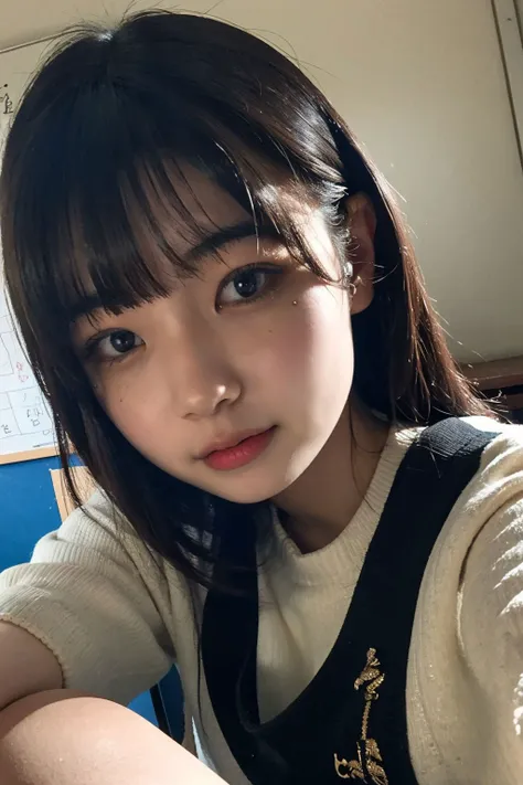 a photo of yukinaaaaaa, 18 year old girl in the classroom, close up, <lora:yukinaaaaaa-15:0.9>, (intricate details:0.8), (hdr, hyperdetailed:1.2)