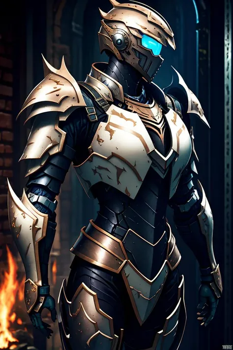 game cg, Heavy armor, metal skin, platinum, masterpiece, high quality, digital art, ultra detailed, beautiful detailed background, depth of field,,<lora:qinghuaci3:0.6>