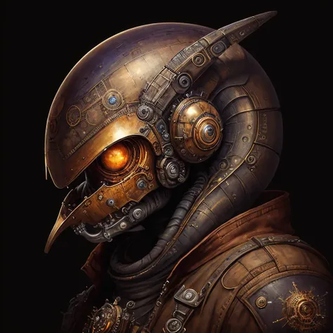((masterpiece:1.2, best quality)),<lora:steampunkai:1>,steampunkai,alien fighter pilot,detailed eyes, best quality, ultra-detailed,intricate face, simple gradient background