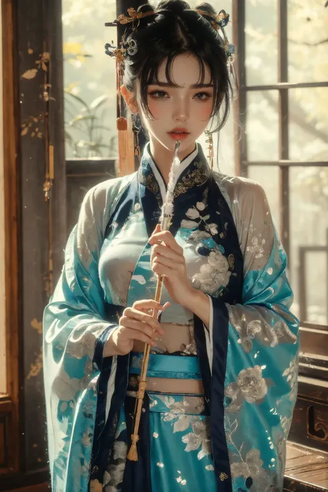 ultra high resolution,((masterpiece))),(((best quality))),((super detailed)),((extremely delicate and beautiful)),cinematic light,detailed environment,(real),
(8k, RAW photo, best quality, masterpiece:1.2),(realistic, photo-realistic:1.37),extremely detailed,photography,Amazing,finely detailed,best quality,ultra high res,
<lora:~Q?-p xuer shang dynasty:0.8>,(Hanfu:1.4),standing,(long legs:1.2),high gloss,extremely beautiful skin,natural skin texture,(shiny skin:1.5),