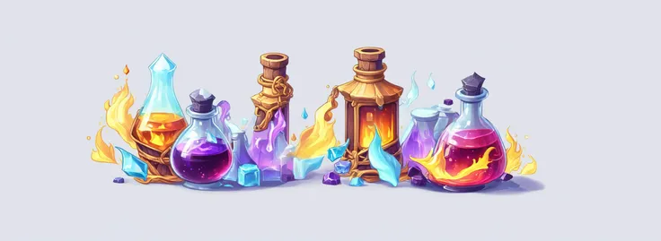 an illustration of a bottle with a potion inside, painting of one health potion, potion, potion of healing, alchemy concept, magic potions, health potion, fantasy game art style, fantasy game spell symbol, magical potions, rpg game item, color dnd illustration, fantasy game spell, fantasy d&d magic item, stylized game art, game icon stylized, icon white background game art
