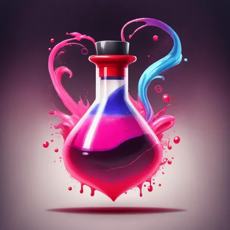 a red potion with a black top sitting on a table, painting of one health potion, health potion, hyper realistic poison bottle, making a potion, rpg item render, game icon asset, item art, potion, game assets, potions, mobile game asset, 3 d icon for mobile game, red liquid, fantasy game spell icon, game asset, potion of healing