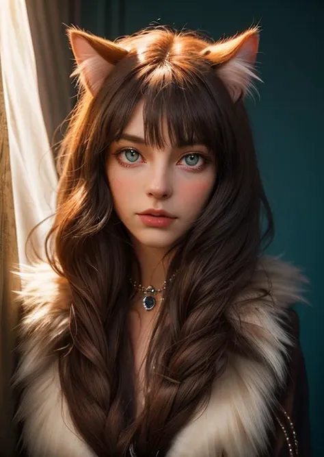fluffy ittybittykitty girl cat,masterpiece,best quality,extremely detailed,cinematic lighting,detailed fur and eyes,8k,realistic,award winning,photograph,look from a low place,