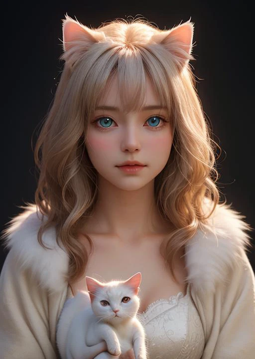 cute white tiny cat,masterpiece,best quality,extremely detailed,cinematic lighting,detailed fur and eyes,8k,realistic,award winning,photograph,