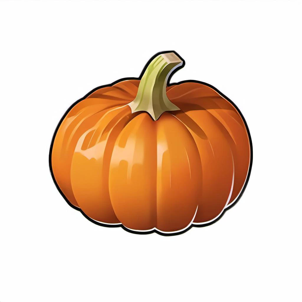 2d icon. a pumpkin with a green stem on top. <lora:SDXL_icon_V2-000034:1>