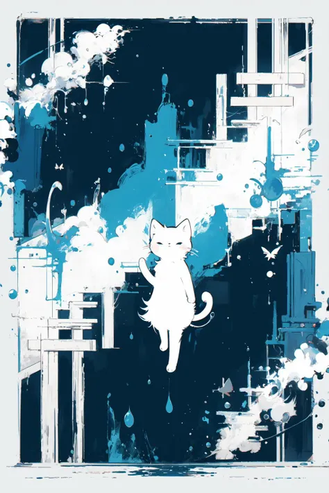 (abstract art,:1.3),1girl,
silver theme,black theme,white theme,blue theme,long hair ultra high res, masterpiece, best quality, <lora:cat_20230627113759:0.8> cat