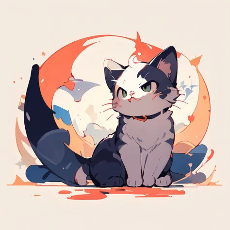 <lora:flat illustration:0.8> flat illustration <lora:cat_20230627113759:0.7> cat, (masterpiece, best quality:1.4)