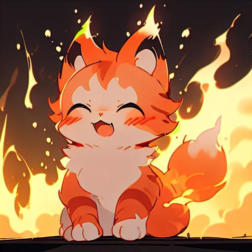 cute fire cat<lora:cat_20230627113759:1.0>