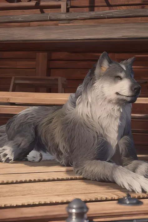 Best quality,masterpiece,ultra high res,wolf,torgal,(lay down:1.1),