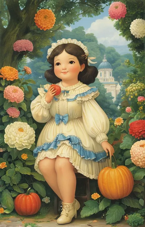 masterpiece,best quality,<lora:tbh145-sdxl:0.7>,idolmaster cinderella girls,illustration,style of Fernando Botero,