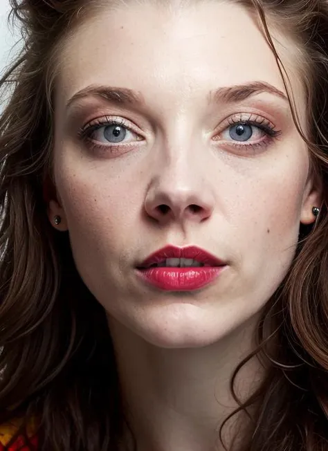 close up portrait of sks woman , by Flora Borsi, style by Flora Borsi, bold, bright colours, ((Flora Borsi)), by Imogen Cunningham, <lora:lora-small-natalie-dormer-v1:1>