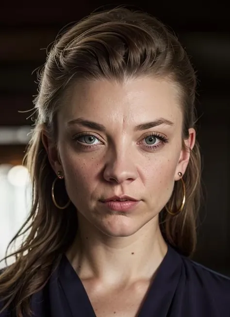 A stunning intricate color close up portrait of (sks woman:1) , wearing Bell-sleeve blouse and culottes, epic character composition, sharp focus, natural lighting, subsurface scattering, f2, 35mm, film grain, , by Gregory Crewdson, <lora:lora-small-natalie-dormer-v1:1>