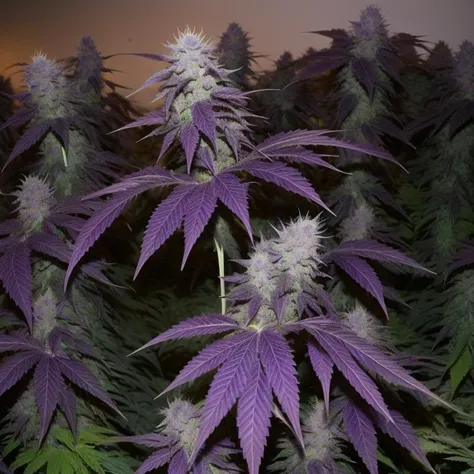 big, (purple:1.4) colored cannabis bud flowers, GANnabis, big bud, <lora:GANnabis-000009:0.7>