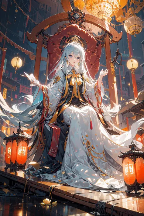 masterpiece, best quality,PIXIV,guanyin,Elaina,
Lotus throne,She is sitting on a lotus throne,Behind her is a giant glowing Buddha 
 <lora:guanyin_20230801144229:0.8>