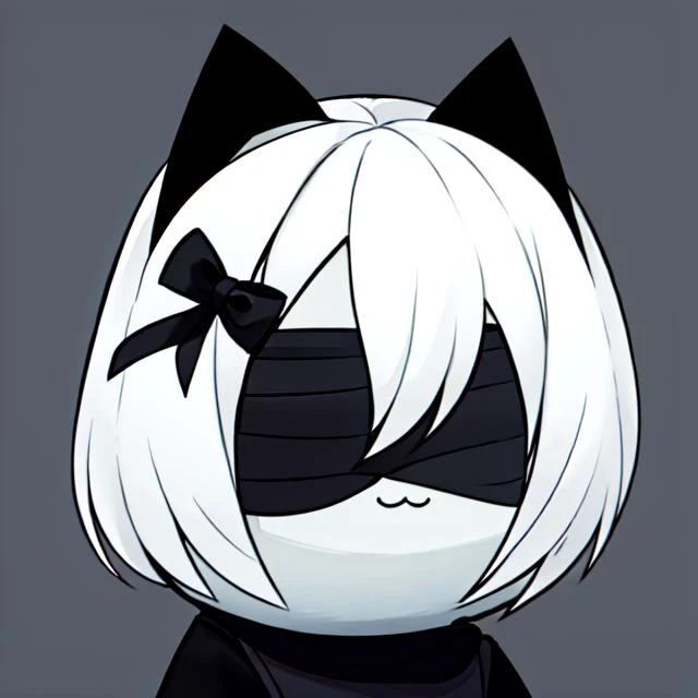 [yorha no. 2 type b:cc0_tubbycats:0.5], blindfold, cat ears, 
<lora:cc0_tubbycats-000004:0.75>  <lora:2bNierAutomataLora_v2b:0.7>,