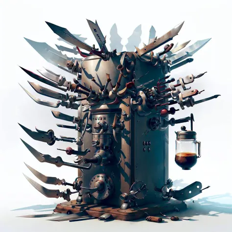 <lora:ManyBladesAIv2:.9> ManyBladesAI coffee machine