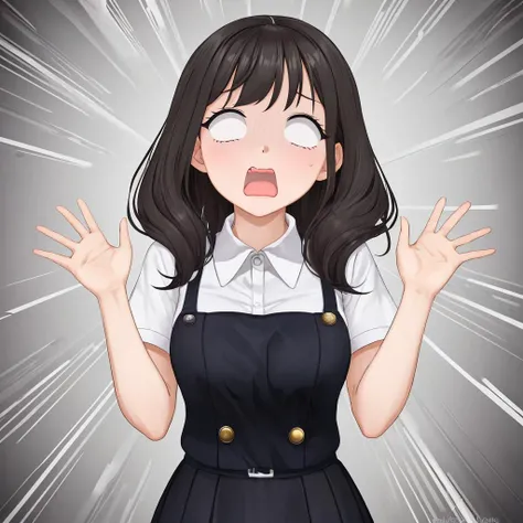 simple background, white background, solo focus, surprised, open mouth, wavy mouth, sweatdrop, upper body, standing,
1girl,with hands on face,surprise face, looking to viwer <lora:GoodHands-vanilla:1>, <lora:SurprisedBlankEyes_V1.5:1>