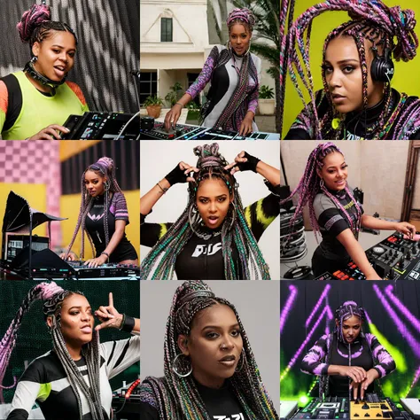 dj black woman,  <lora:Custom-2-3:1>