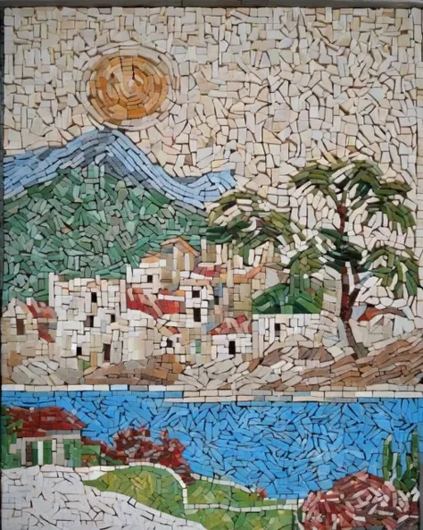 mosaic of a nice landscape<lora:mosaic:1.0>