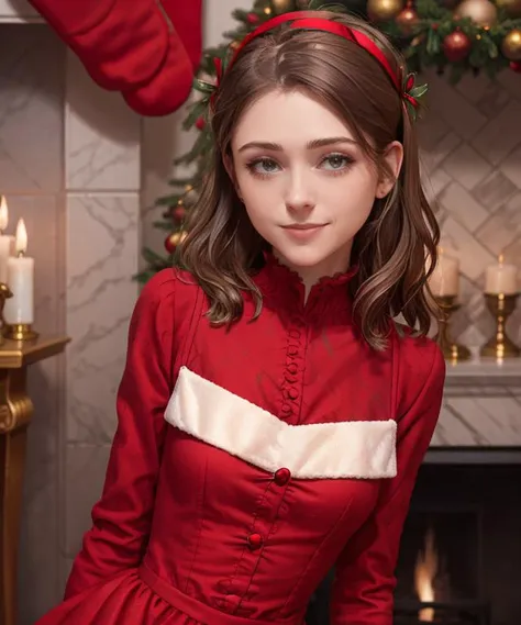 RAW, 50mm f 1.2, full body photograph or gorgeous fit, thin  n4t4l14d, face ,   wearing a red Victorian dress posing in front of ((Christmas tree)) in large Victorian Room, fireplace, eye contact, flirty smile, hyperdetailed 
<lora:n4t4l14d:1>