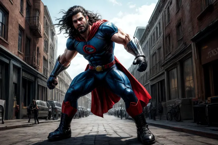 claudio sanchez from coheed and cambria as a superhero,masterpiece,dynamic pose,<lora:more_details:0.8>,