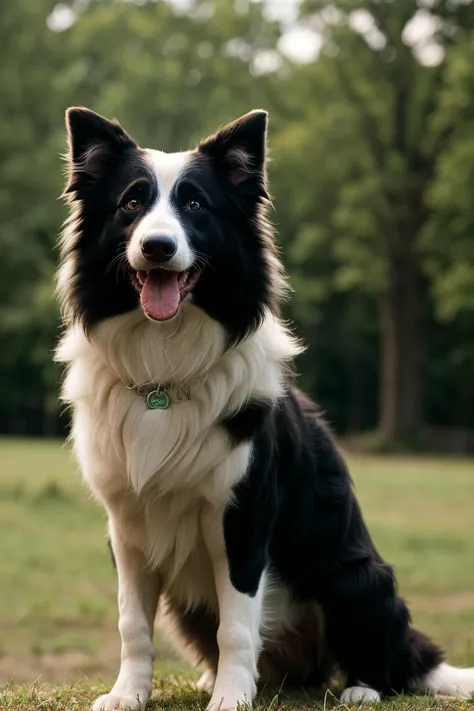 cinematic photo border collie,happy, . 35mm photograph, film, bokeh, professional, 4k, highly detailed