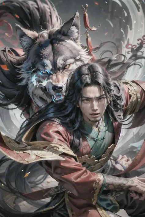 Yuan Jie and others are helpless against Li Gu's terrifying power, and in the end, the Ling Shan Group achieves victory, however, a representative of the Divine Beast Alliance steps forward, requesting mercy for Yuan Jie and others, and promising not to retaliate against the Ling Shan Group, a hint of pleading and concern in their expression, , 32k, best quality, masterpiece, super detail, high details,