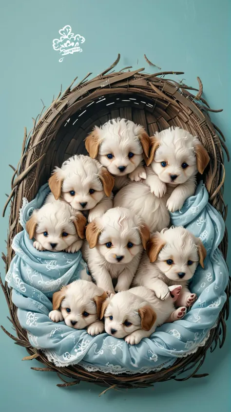 (flat 2d sticker:1.2) with few puppies laying in cozy nest with white fluff and lace cloth, vector graphics illustration style, digital art drawing, trending on artstation
BREAK NOBLEDOGS_CTS <lora:NOBLEDOGS_CTS-000018:0.43> NOBLEDOGS_CKCS <lora:Noble_Dogs_XL_CKCS_E27:0.23>
BREAK soft focus, (shallow depth of field, Helios_44_2 swirly bokeh:0.6), (light leaks, gloom:0.4), (analog film simulation:0.8)