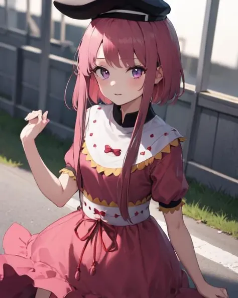 <lora:n_satono_v1:1.0>, pink dress, hat,
1girl, solo