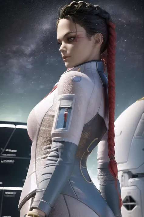 <lora:LobaAL:0.8>,masterpiece, best quality, 1girl, (space), spacecraft, (spacesuit), upper body, from side, science fiction,