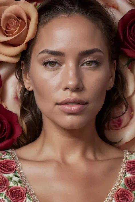 DEN_frankie_kennedy,
(laying in a rose bed with heaps of roses wearing (flowers as clothing:1.3), (Roses:1.3), Rose, Rose petals, laying in a (pile of roses:1.3), (mound of roses:1.3), (heap of roses:1.3), lots of roses:1.2),
bokeh, f1.4, 40mm, photorealistic, raw, 8k, textured skin, skin pores, intricate details <lora:epi_noiseoffset2:1>, epiCRealism