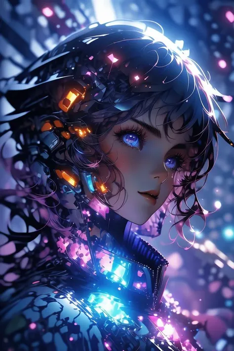 (Imitated Photo:1.2) of (Masterpiece:1.3) photo of a woman, <lora:Gundam girl_20230712160146:1> Gundam girl,Highly Detailed,(Magenta hue:1.4),robot,((cyborg)),machine,futuristic,concept Art by senior character Artist,featured on zbrush central,trending on polycount,trending on ArtStation,CGSociety,hard surface modeling, <lora:LCM_LoRA_Weights_SD15:1>