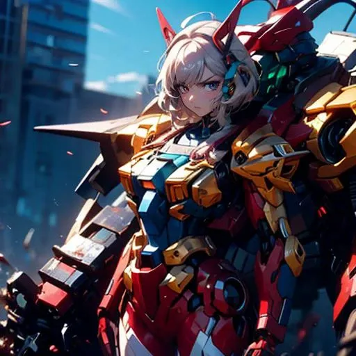 masterpiece, best quality, detailed, ultra hires, 8k, anime style,
1girl, solo, cowboy shot,
gundam girl, serious, concentrating,
<lora:Gundam girl_20230712160146:0.7>, <lora:gatling_gun_lora01:0.75>