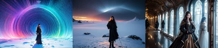(otherworldly), highly insanely detailed, masterpiece, top quality, best quality, highres, 4k, 8k, RAW photo, (very aesthetic, beautiful and aesthetic), <lora:snowylandscape:0.5>, (snowylandscape, pure winter:1.2), long shadows, cloudy sky, light rays,
psychedelic, prismatic,
1girl, solo,
Tower13_Gizelle,
a beautiful elvish girl,
$(char-skin-tanned-dark-é»ç®-bronze-001),
(__lazy-wildcards/char/haircolor__),
(__lazy-wildcards/dataset/background__:1.2), (fantasy world)âââ