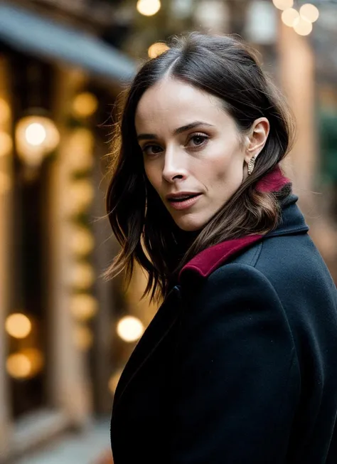 RAW photo of abigailspencer-ti, natural lighting, 8k uhd, dslr, high quality, film grain, Fujifilm XT3, <lora:add_detail:0.7> by Henri Cartier-Bresson, (christmas clothing)