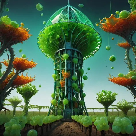 ((best quality)), ((masterpiece)), ((realistic,digital art)), (hyper detailed),DonMG414XL Vineyard Plankton,Seabed,Tower,Marine Conservation, octane rendering, raytracing, volumetric lighting, Backlit,Rim Lighting, 8K, HDR, <lora:DonMG414XL-000015:1>